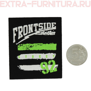 Нашивка FRONTSIDE цв.салатовый