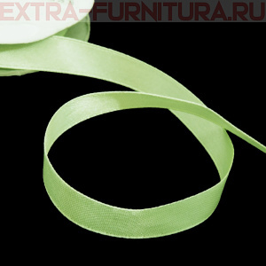 Лента атласная 12 мм цв. 126 светло-оливковый рул. 27,42м 