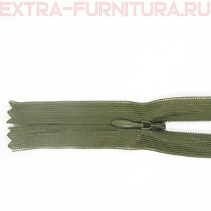 Молния потайная № 3, 50 см, цв. 263 светлый хаки п/э пл.9,3 гр/м