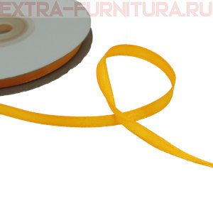 Лента атласная  6 мм  цв.025 оранжевый рул. 27,42м