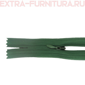 Молния потайная № 3, 50 см, цв. 269 зеленый п/э пл.9,3 гр/м