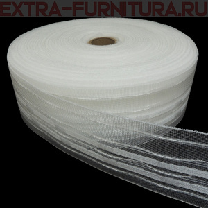 Лента шторная шир.60мм арт.607-0 органза, уп.50м*30уп.