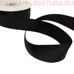 Лента репсовая Magic4Hobby шир. 25мм цв.030 черный, уп.22,86м (+/-1м)