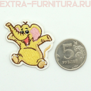 Термоаппликация Желтый слоник