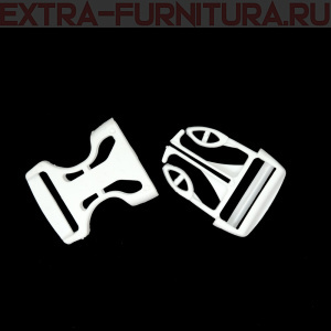 Фастекс 25 мм, арт.Ф-25/3, цв. белый (полипропилен)