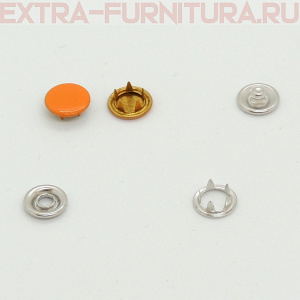 Кнопка рубашечная 9,5мм, цв.158 оранжевый глянцевый (уп.1440шт) №382 Buttoni *