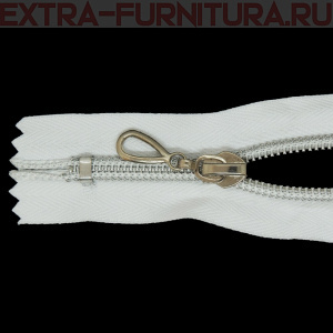 Молния спираль декор Т7 20см цв.белый/серебро н/р