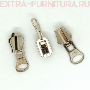 Бегунок перекидной ТР8 цв.никель LOGO (уп.25шт)
