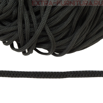 Шнур  ПП 5мм, цв. черный, уп.100м, пл.4,6 гр/м, арт.В501