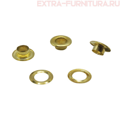 Люверсы 8 мм, (14,6*6,5 mm, h=6 mm.), золото (уп.1000шт) Сторм