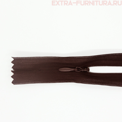 Молния потайная  № 3, 20 см, цв. 304 коричневый п/э пл.9,3 гр/м
