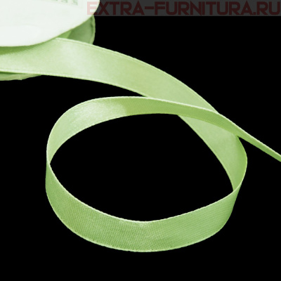 Лента атласная 12 мм цв. 126 светло-оливковый рул. 27,42м 