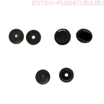 Кнопка NEWSTAR пластиковая 12,5мм, цв.черный (уп.1000 шт)